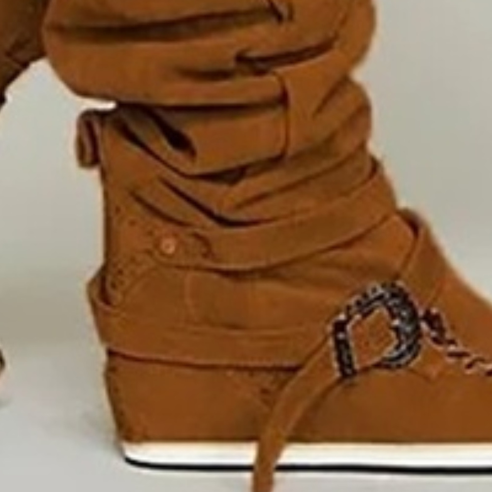 Slouchy Faux Suede Leather Lace - Picture 3 of 4